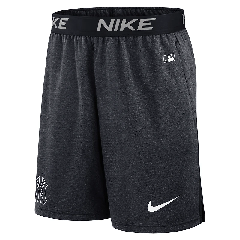 Men's Nike Black New York Yankees Authentic Collection Performance Knit Shorts