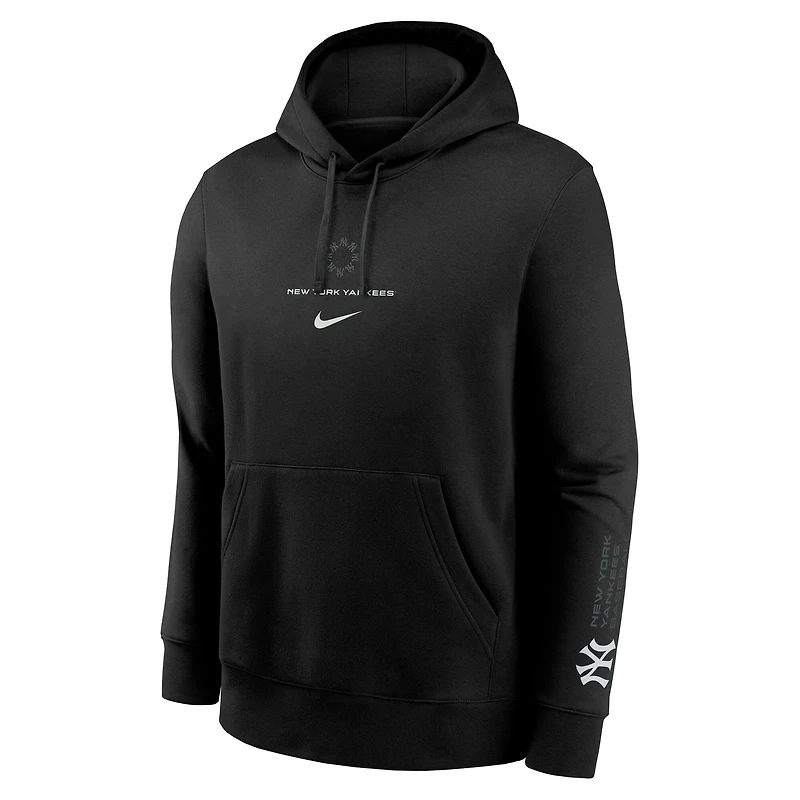 Sweat à capuche en molleton Nike New York Yankees Fashion Club noir pour homme