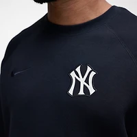 Men's Nike Heather Charcoal New York Yankees Tech Fleece Raglan Sweatshirt