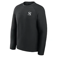 Men's Nike Heather Charcoal New York Yankees Tech Fleece Raglan Sweatshirt