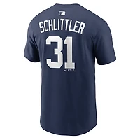 Men's Nike Cam Schlittler Navy New York Yankees Name & Number T-Shirt