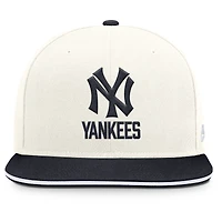 Casquette Nike crème/marine New York Yankees Cooperstown Pro Dri-FIT Snapback pour homme