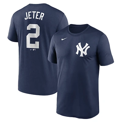 Men's Nike Derek Jeter Navy New York Yankees Legend Name & Number Performance T-Shirt