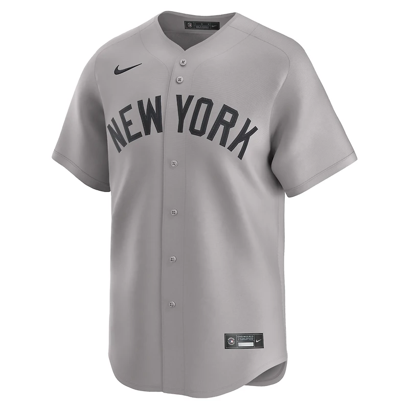 Men's Nike Gerrit Cole Gray New York Yankees Road Limited Player Jersey