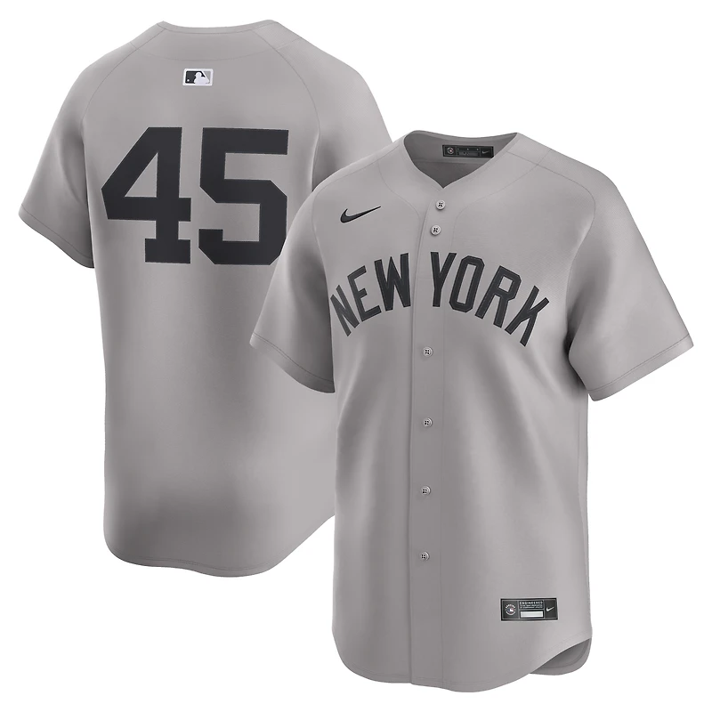 Men's Nike Gerrit Cole Gray New York Yankees Road Limited Player Jersey