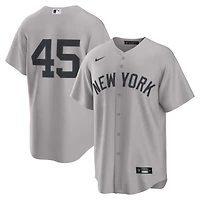 Maillot Nike Gerrit Cole gris pour homme, réplique à domicile des Yankees de New York