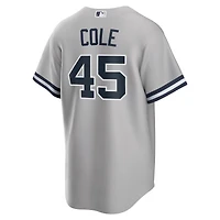 Maillot Nike Gerrit Cole pour homme, réplique du nom joueur des Yankees de New York, gris
