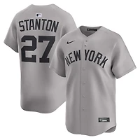 Maillot Nike Giancarlo Stanton gris pour homme, édition limitée, des Yankees de New York