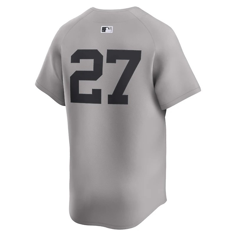 Maillot de joueur Nike Giancarlo Stanton pour homme, gris, New York Yankees Road Limited