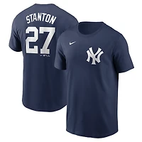 Men's Nike Giancarlo Stanton Navy New York Yankees Fuse Name & Number T-Shirt