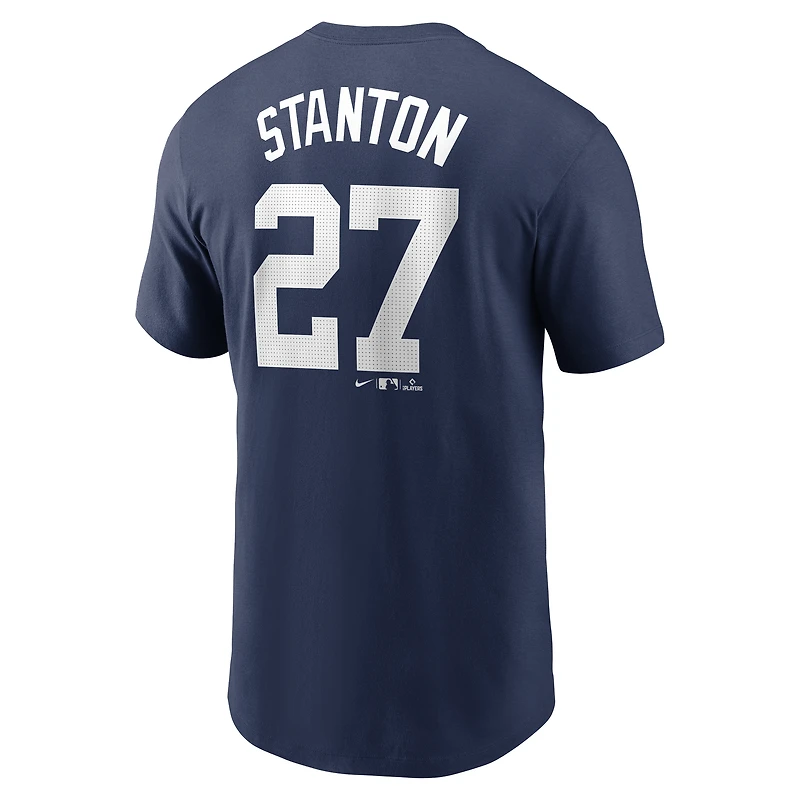 Men's Nike Giancarlo Stanton Navy New York Yankees Fuse Name & Number T-Shirt