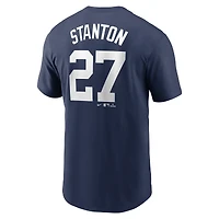 Men's Nike Giancarlo Stanton Navy New York Yankees Fuse Name & Number T-Shirt