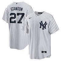 Maillot réplique domicile Nike Giancarlo Stanton blanc des Yankees de New York pour homme