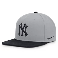 Men's Nike Gray/Navy New York Yankees Primetime Pro Dri-FIT Snapback Hat