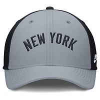 Men's Nike Gray/Navy New York Yankees Rise Swoosh Performance Flex Hat