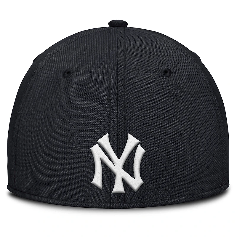 Men's Nike Gray/Navy New York Yankees Rise Swoosh Performance Flex Hat