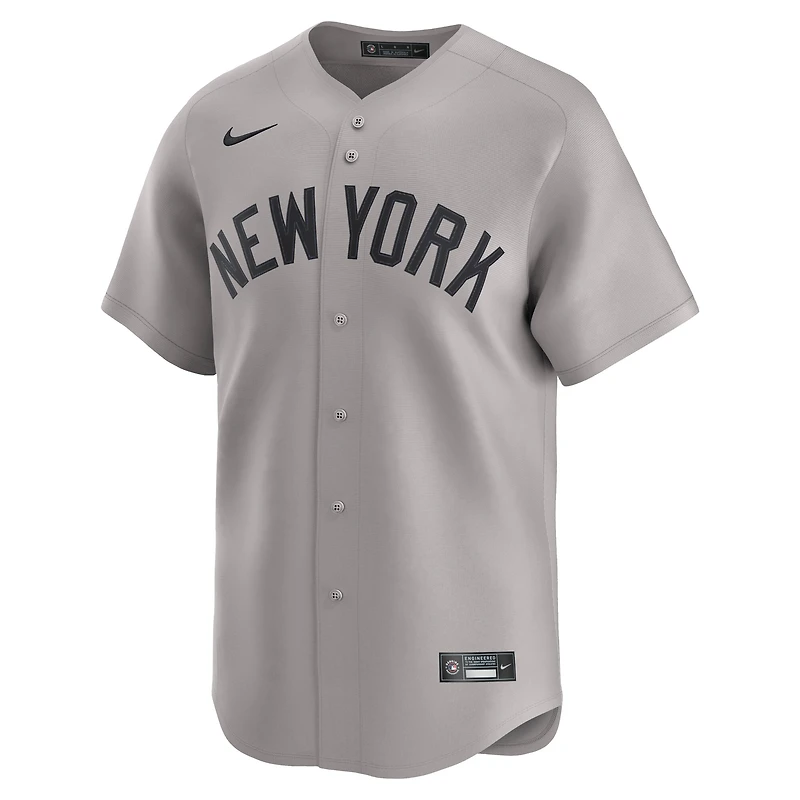 Men's Nike Gray New York Yankees Away Limited Jersey