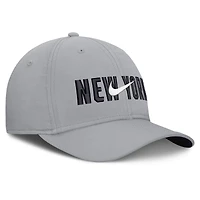 Casquette Nike Primetime Rise Dri-FIT Flex grise pour homme, New York Yankees