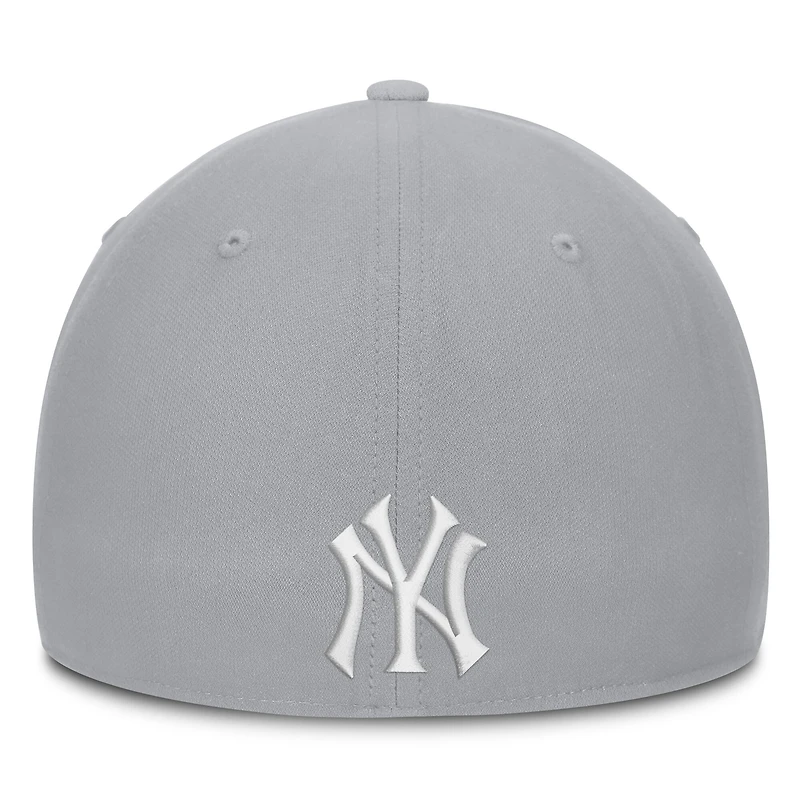 Men's Nike Gray New York Yankees Primetime Rise Dri-FIT Flex Hat