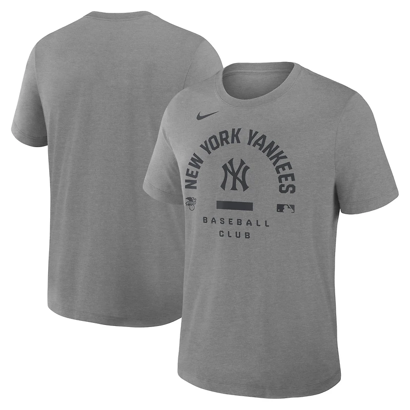 T-shirt Nike bleu marine New York Yankees Authentic Collection Early Work Tri-Blend Dri-FIT pour homme