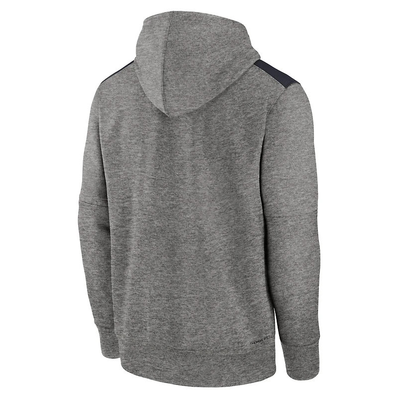 Men's Nike Heather Charcoal New York Yankees Authentic Collection Performance Pullover Hoodie
