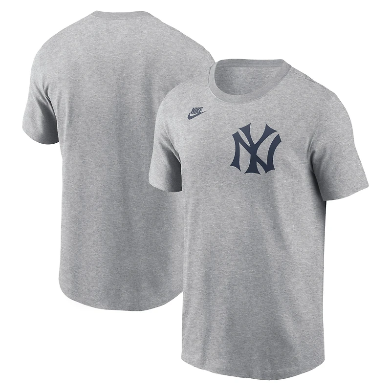 T-shirt Nike Heather Charcoal New York Yankees Cooperstown Collection pour homme