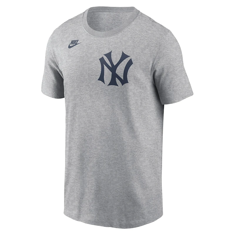 T-shirt Nike Heather Charcoal New York Yankees Cooperstown Collection pour homme