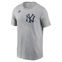 T-shirt Nike Heather Charcoal New York Yankees Cooperstown Collection pour homme
