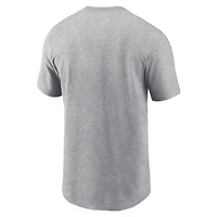 T-shirt Nike Heather Charcoal New York Yankees Cooperstown Collection pour homme