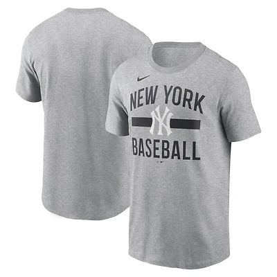 Men's Nike  Heather Gray New York Yankees Arched T-Shirt