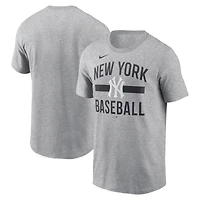 Men's Nike  Heather Gray New York Yankees Arched T-Shirt