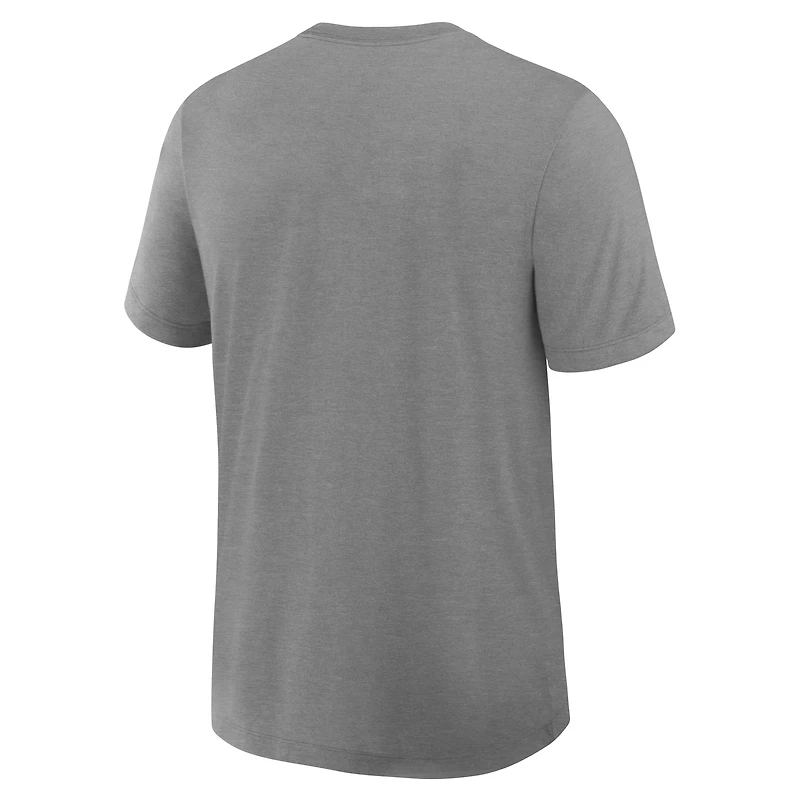 Men's Nike Heather Gray New York Yankees Authentic Collection Early Work Tri-Blend Dri-FIT T-Shirt