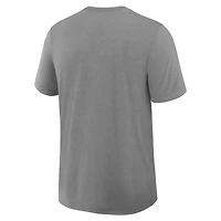 Men's Nike Heather Gray New York Yankees Authentic Collection Early Work Tri-Blend Dri-FIT T-Shirt