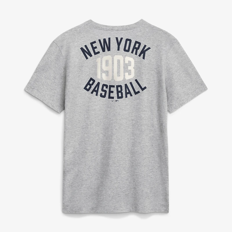 Men's Nike Heather Gray New York Yankees Cooperstown 2-Hit T-Shirt