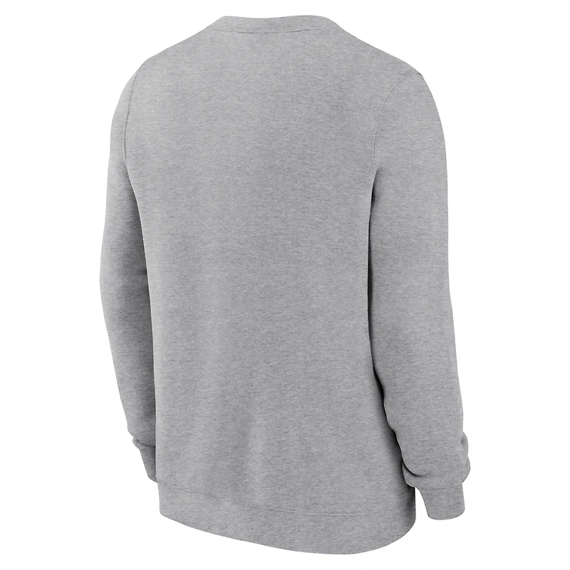 Men's Nike Heather Gray New York Yankees Pullover Sweatshirt