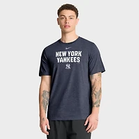 T-shirt Nike Heather Navy New York Yankees pour homme, en mélange de trois matières.