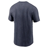 T-shirt Nike Heather Navy New York Yankees « The City Never Sleeps » pour homme, en mélange de trois matières.
