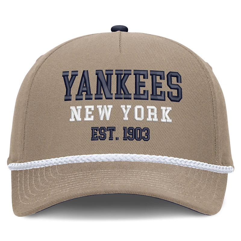 Men's Nike Khaki New York Yankees Father's Day Rope Rise Adjustable Hat