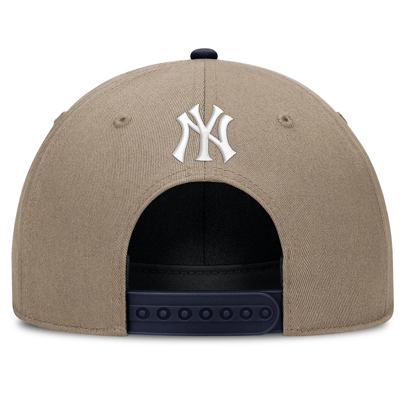 Casquette Nike kaki pour homme, modèle New York Yankees, édition spéciale Fête des Pères, taille ajustable.