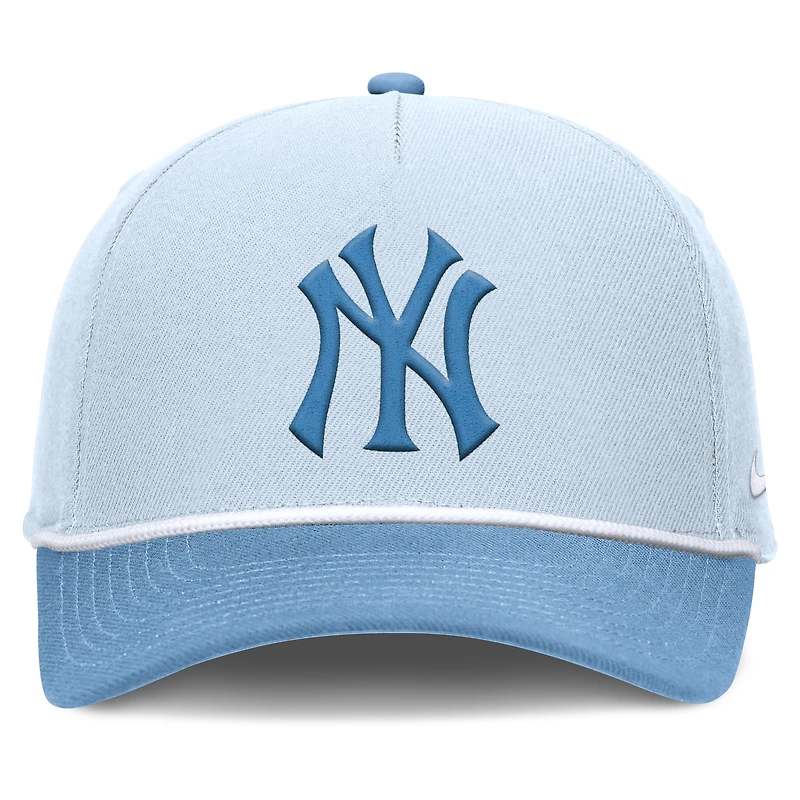 Men's Nike Light Blue New York Yankees Rise Dri-Fit Adjustable Hat