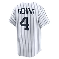 Men's Nike Lou Gehrig White New York Yankees Throwback Cooperstown Collection Limited Jersey