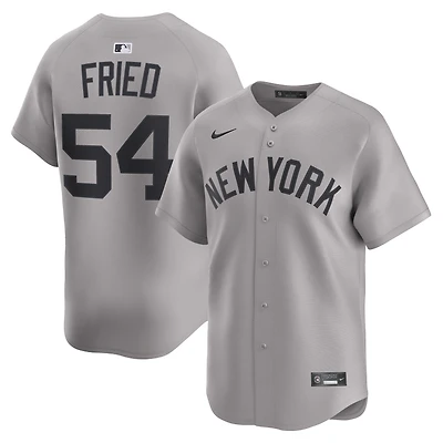 Men's Nike Max Fried Gray New York Yankees Road Limited Player Jersey