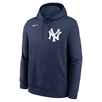 Sweat à capuche Nike Mickey Mantle bleu marine pour homme, avec nom et numéro de joueur retraité des Yankees New York