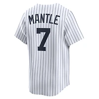 Maillot Nike Mickey Mantle blanc pour homme, collection limitée New York Yankees, modèle rétro Cooperstown