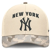 Men's Nike Natural New York Yankees Camo Natural Pack Rise Adjustable Trucker Hat