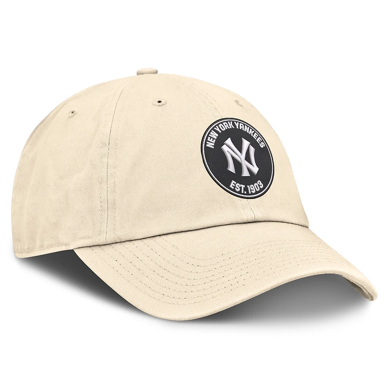 Casquette ajustable Nike Natural New York Yankees Cooperstown Collection Club pour homme