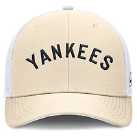 Men's Nike  Natural New York Yankees Cooperstown Collection Dri-FIT Rise Trucker Adjustable Hat