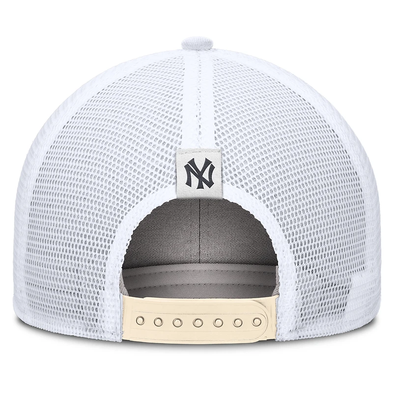 Men's Nike  Natural New York Yankees Cooperstown Collection Dri-FIT Rise Trucker Adjustable Hat