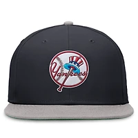 Casquette ajustée Nike New York Yankees Rewind Cooperstown True Performance pour homme, bleu marine/gris