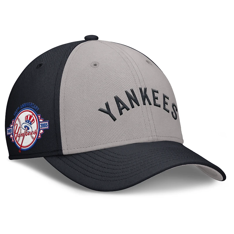 Men's Nike Navy/Gray New York Yankees Rise Swoosh Performance Flex Hat